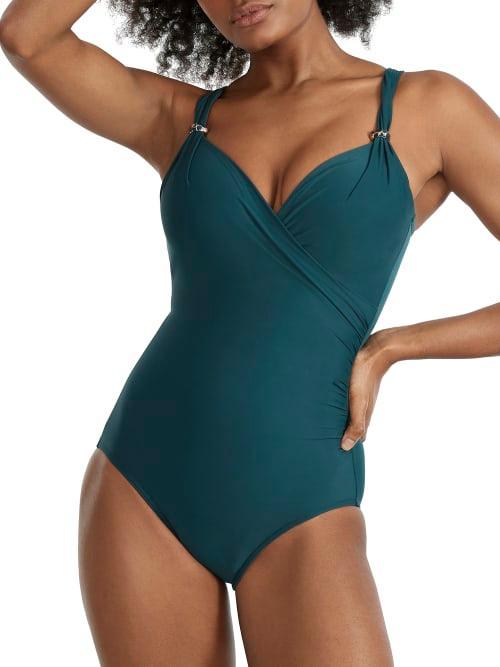 Miraclesuit Razzle Dazzle Siren Underwire Shaping V-Neck One Piece Swimsuit Product Image