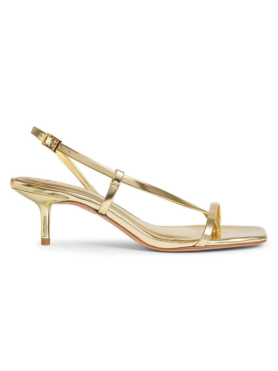 Schutz Womens Heloise Square Toe Mid Heel Sandals Product Image
