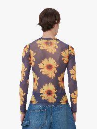 SHEER LONG SLEEVE TOP in blue | JW Anderson US  Product Image