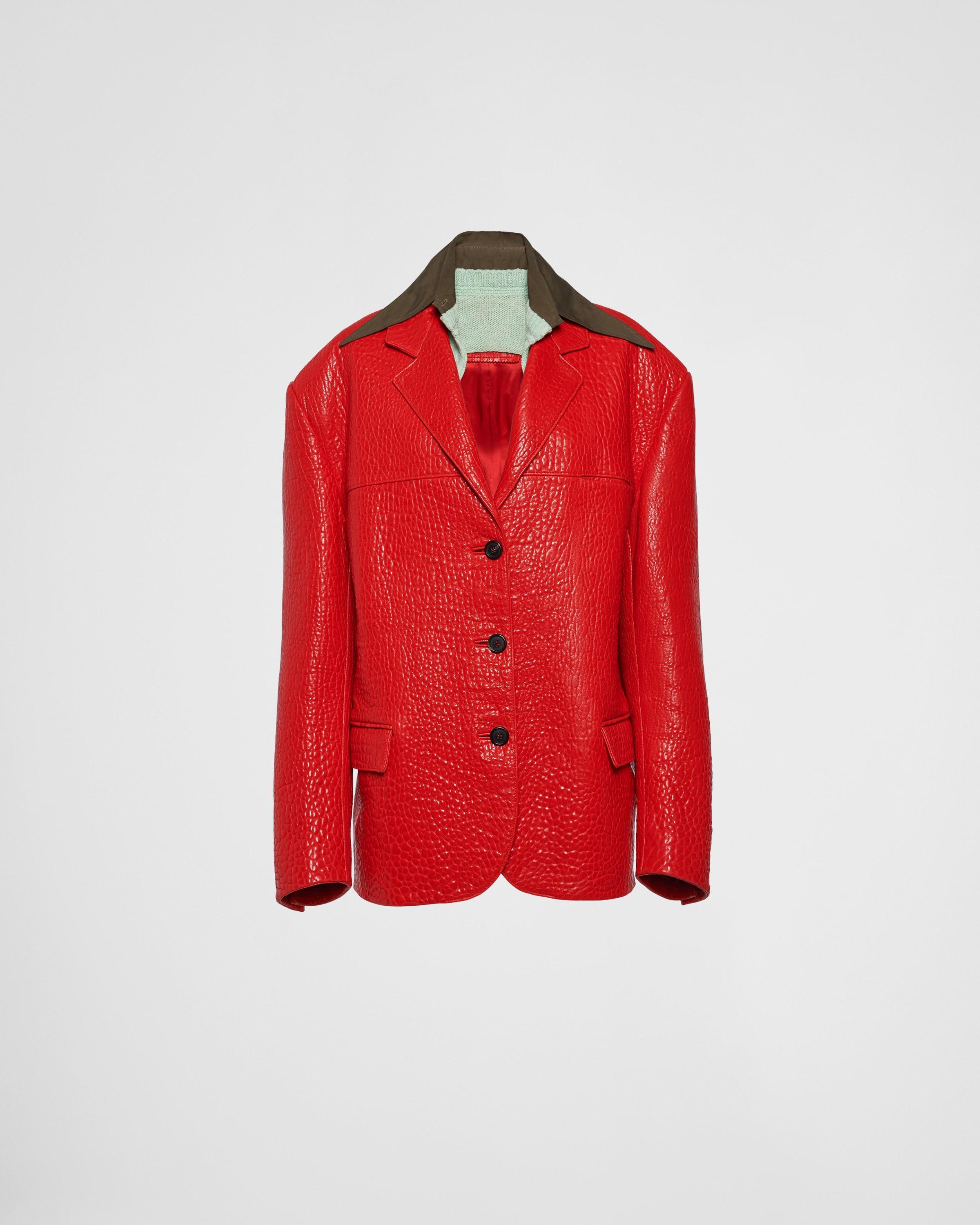 Single-breasted nappa leather jacket Product Image