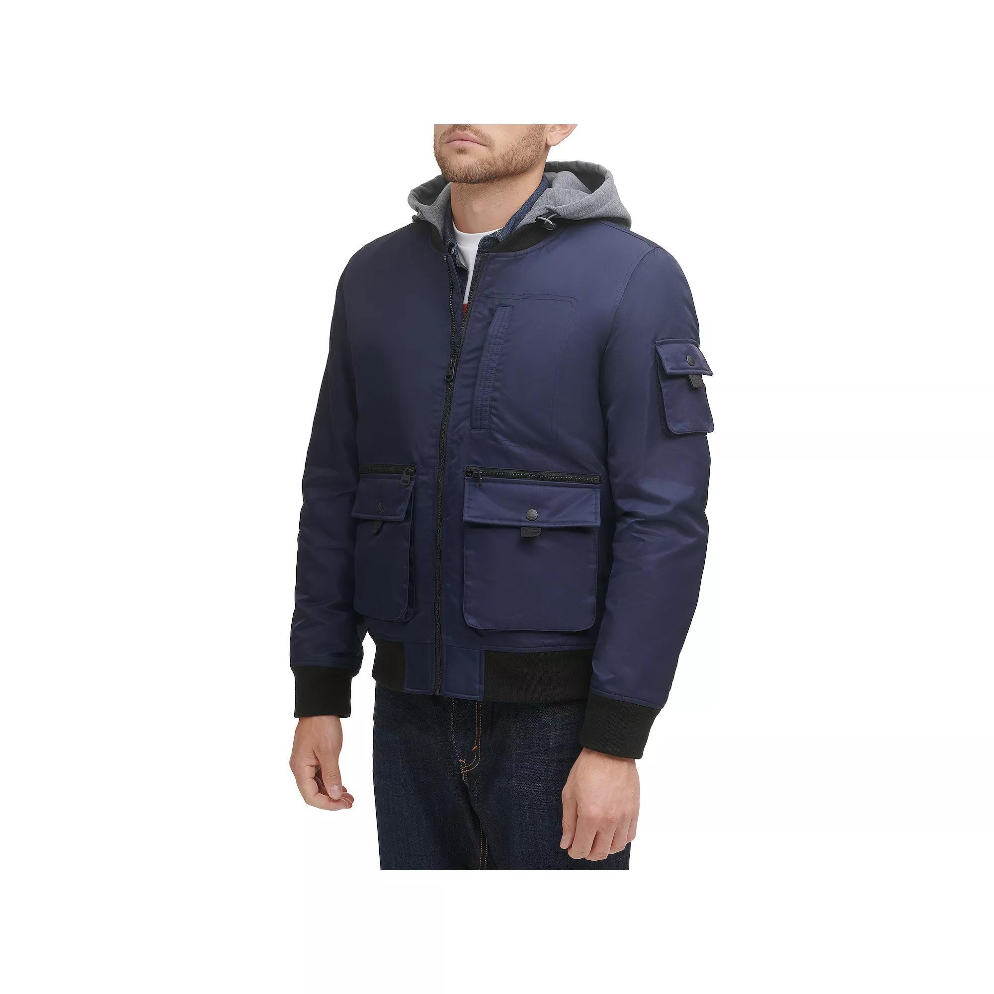 Men's Levi's® Hooded Utility Bomber Jacket, Size: XXL, Blue Product Image