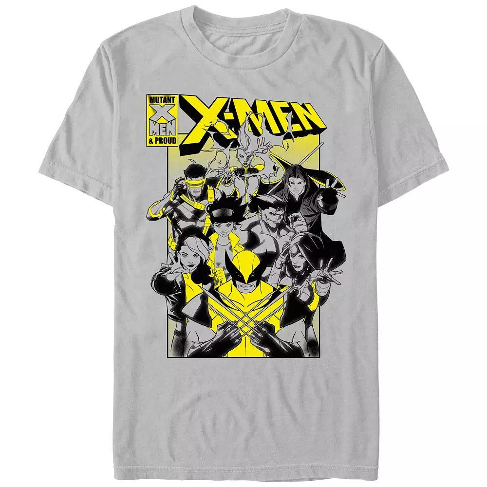 Men's X-Men Yellow Comic Cover Graphic Tee, Size: Small, Silver Product Image