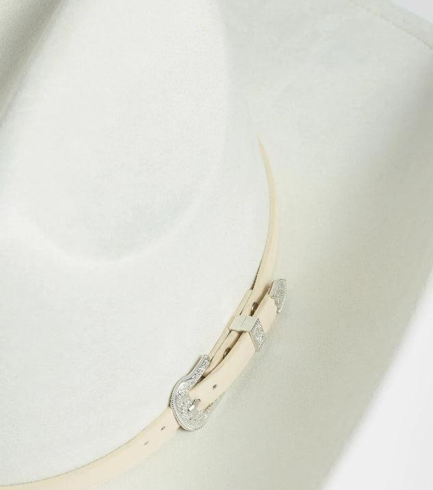 Countryside Chic Buckle Strap Cowboy Hat Product Image