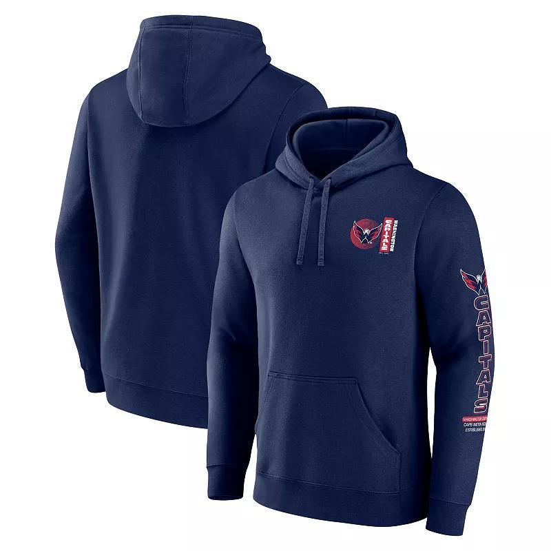 Men's Fanatics Branded Navy Washington Capitals Revolution Pullover Hoodie, Size: 2XL, Blue Product Image