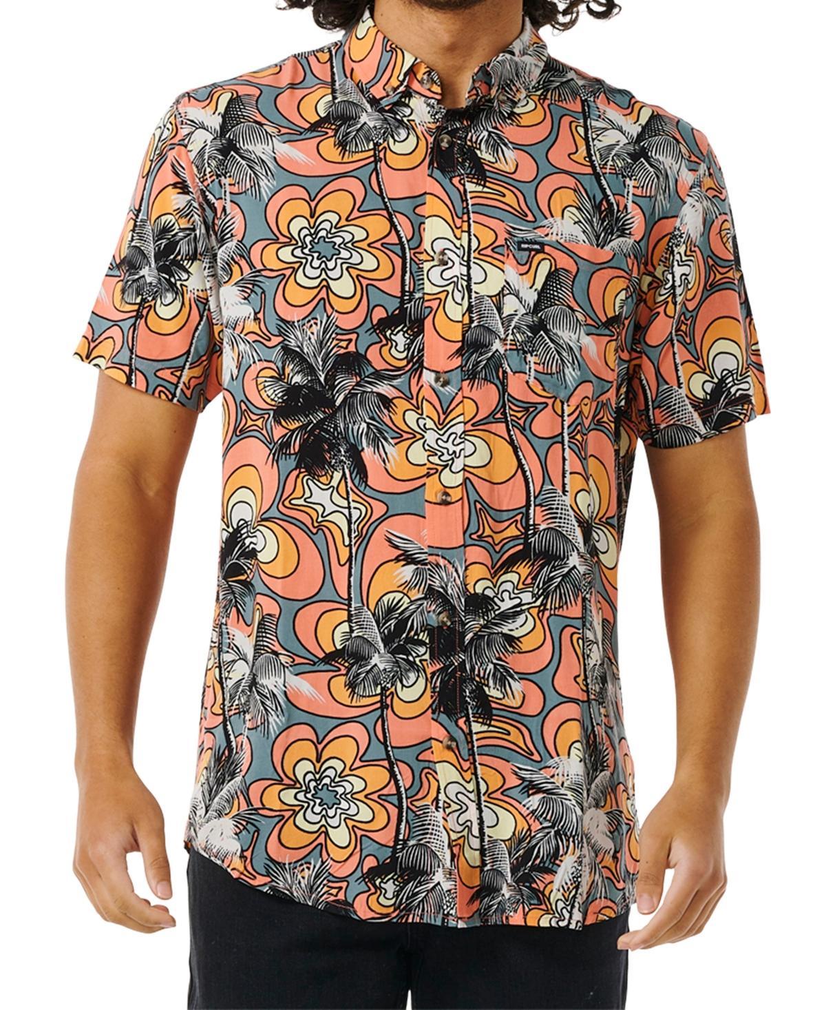 Rip Curl Barrel Killa Short Sleeve Woven (Mint) Men's Clothing Product Image