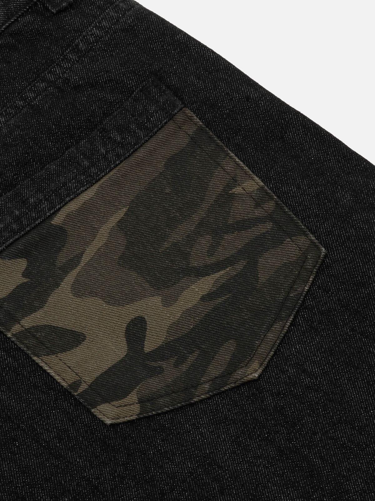Aelfric Eden Camouflage Patchwork Longline Jorts Product Image