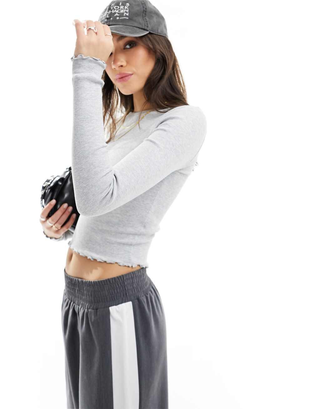 Miss Selfridge long sleeve crew neck top Product Image