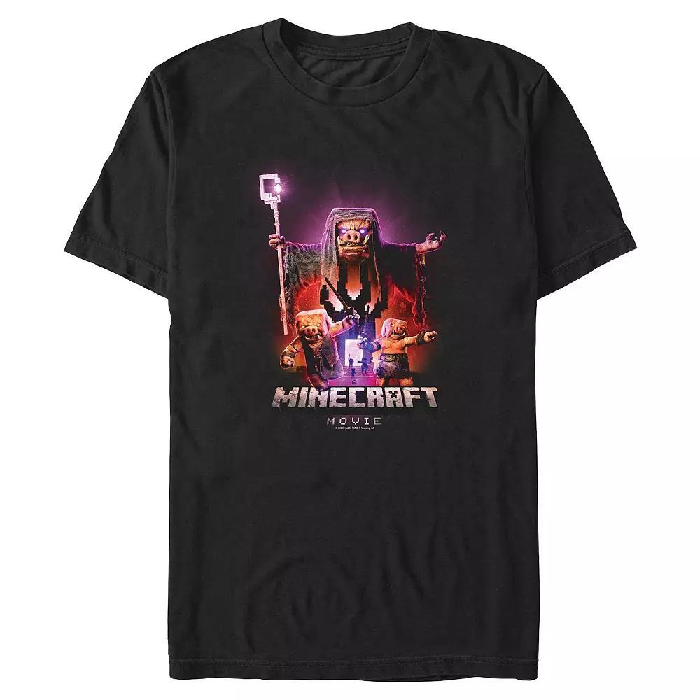 Big & Tall Minecraft Movie Piglings Portal Graphic Tee, Men's, Size: Medium Tall, Black Product Image