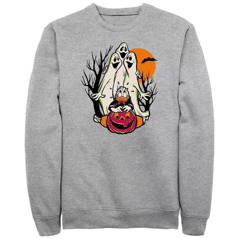 Disney 100 Donald Duck Scared Of Ghosts Mens Graphic Fleece Athletic Grey Product Image