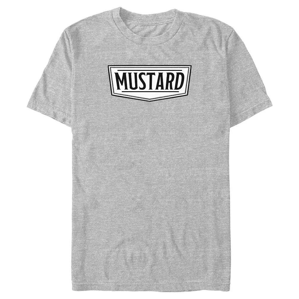Big & Tall Mustard Label Graphic Tee, Men's, Size: 4XL Tall, Athletic Grey Product Image