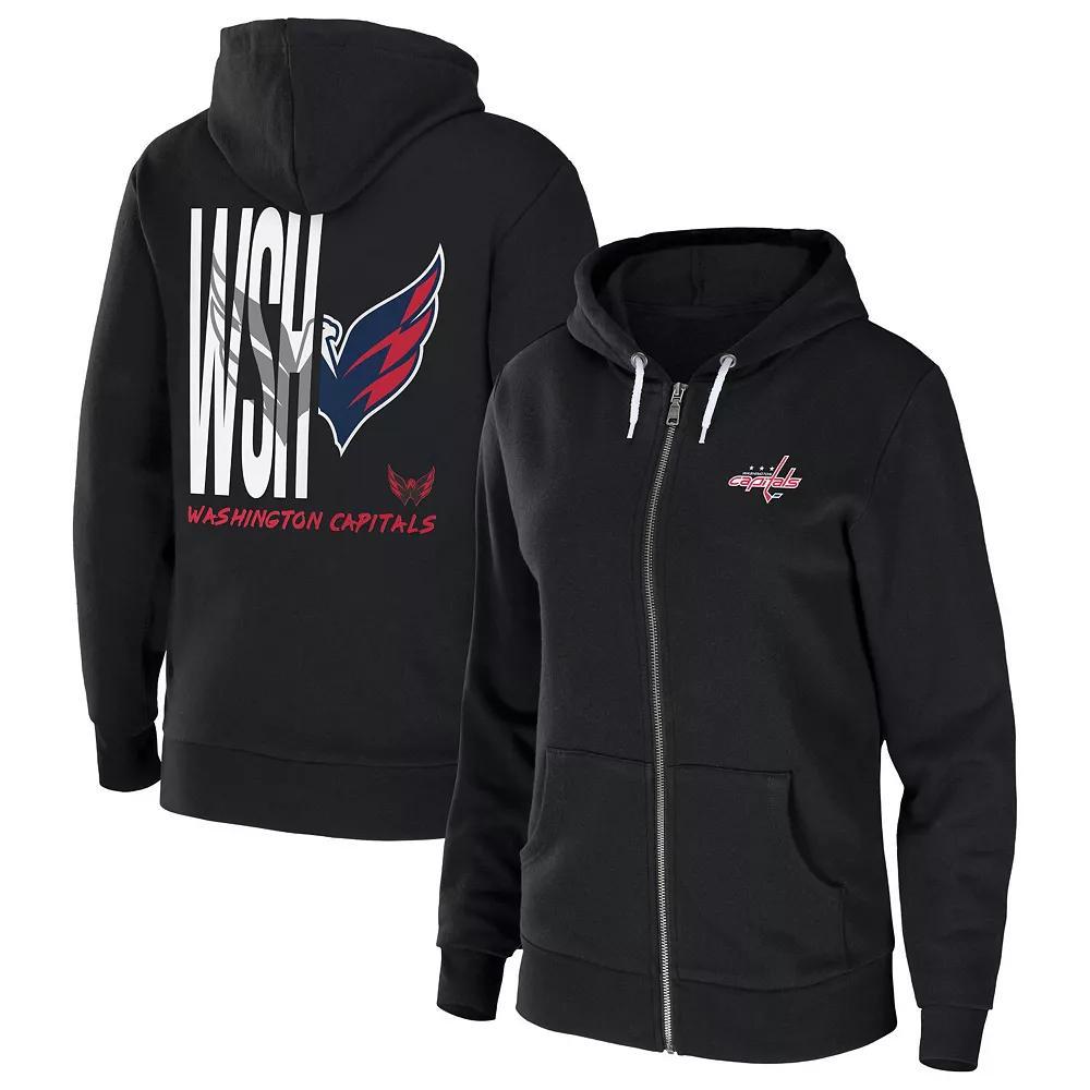 Womens WEAR by Erin Andrews Washington Capitals Sponge Fleece Full-Zip Hoodie Product Image