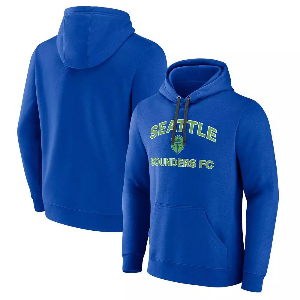 Men's Fanatics Branded Blue Seattle Sounders FC Heart & Soul Pullover Hoodie, Size: XL Product Image
