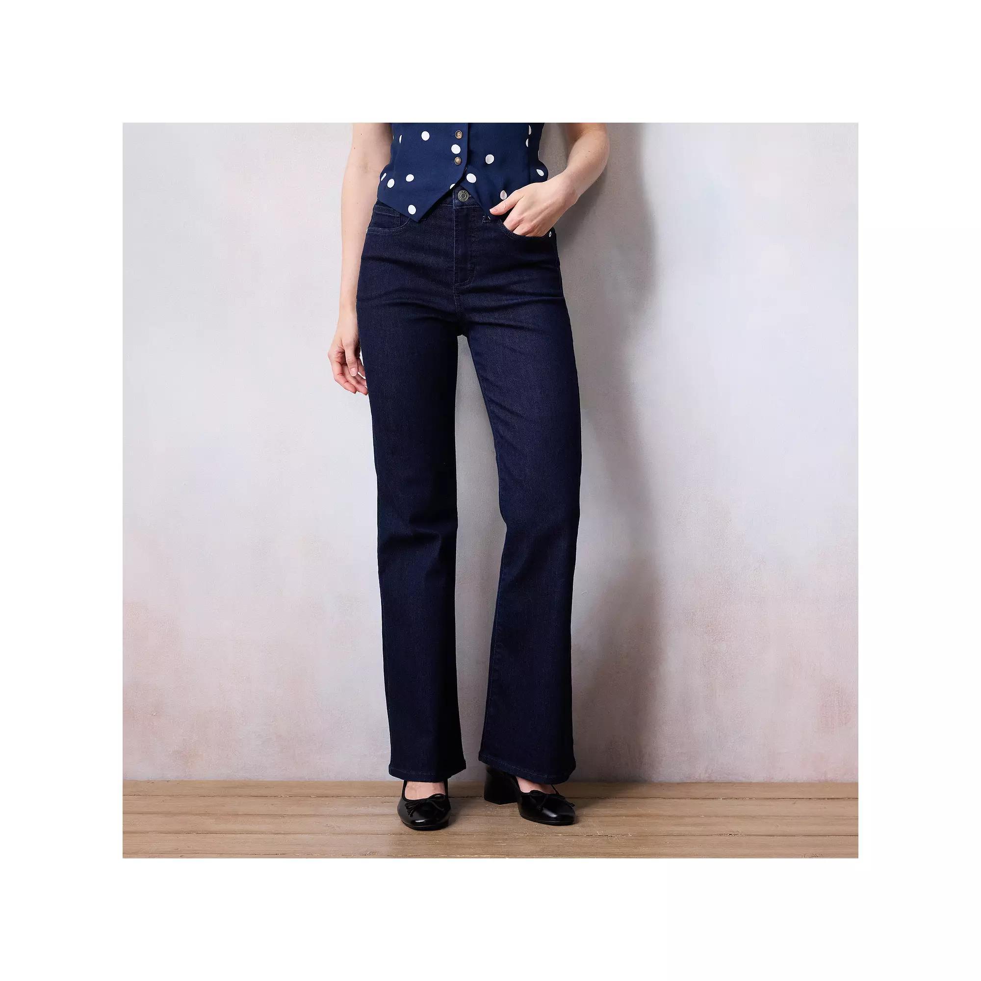 Women's LC Lauren Conrad Super High Waisted Flare Jeans, Size: 8, Portia Rinse Product Image