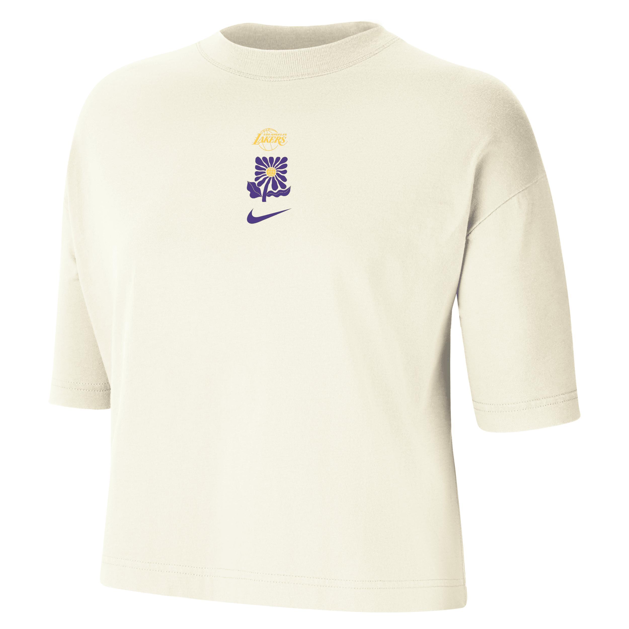 Los Angeles Lakers Courtside Women's Nike NBA Boxy T-Shirt Product Image
