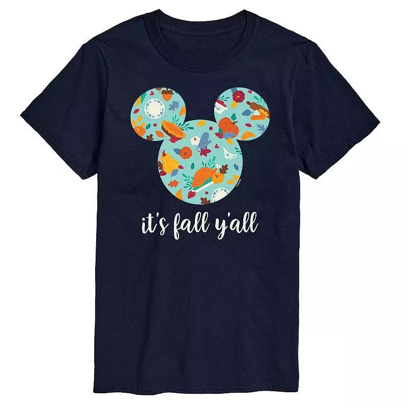 Disneys Mickey Mouse Big & Tall Its Fall Yall Tee, Mens Product Image