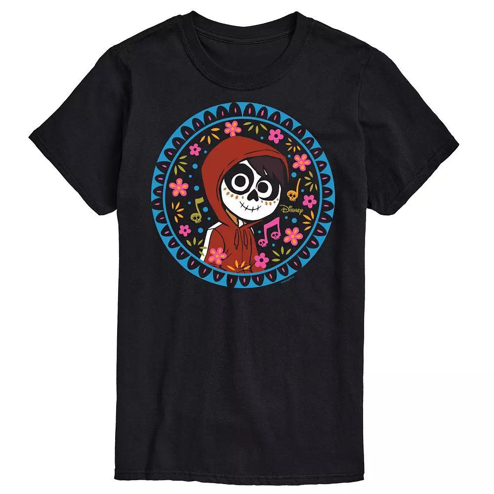 Disneys Coco Miguel Big & Tall Floral Circle Graphic Tee, Mens Product Image
