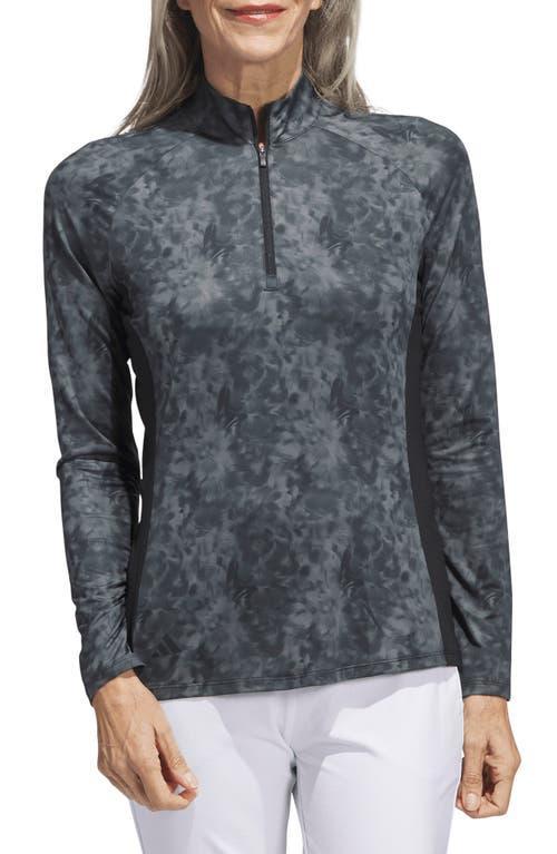 adidas Golf Essentials Long Sleeve Printed Mock Polo Shirt Women's Clothing Product Image