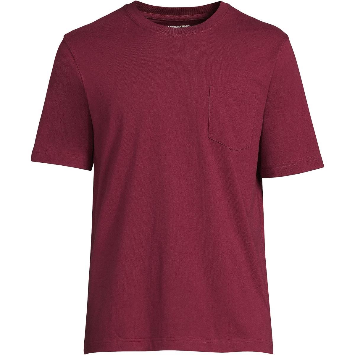 Big & Tall Lands' End Super Pocket Tee, Men's, Size: Large Tall, Gray Grey Product Image