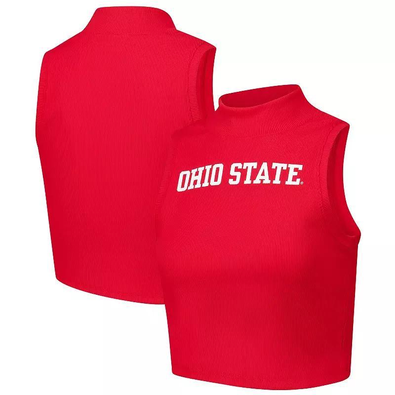 Women's ZooZatz Scarlet Ohio State Buckeyes Cropped Tank Top, Size: XL, Red Product Image