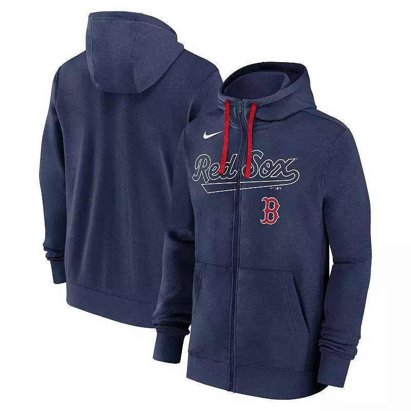 Boston Red Sox Knockout Script Nike Men's MLB Full-Zip Hoodie Product Image