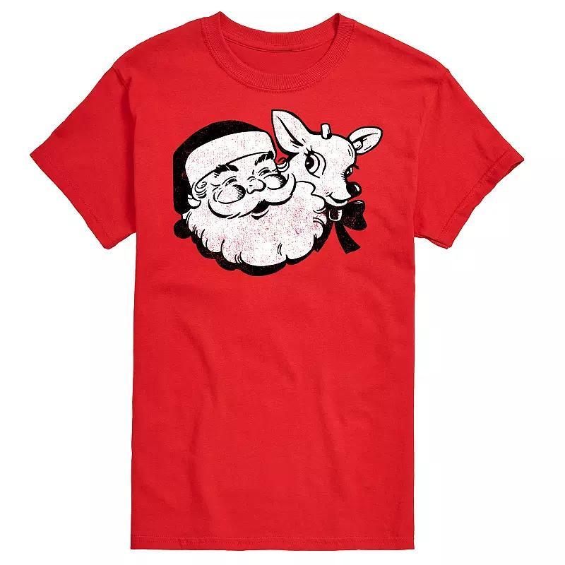 Mens Santa & Reindeer Graphic Tee Product Image