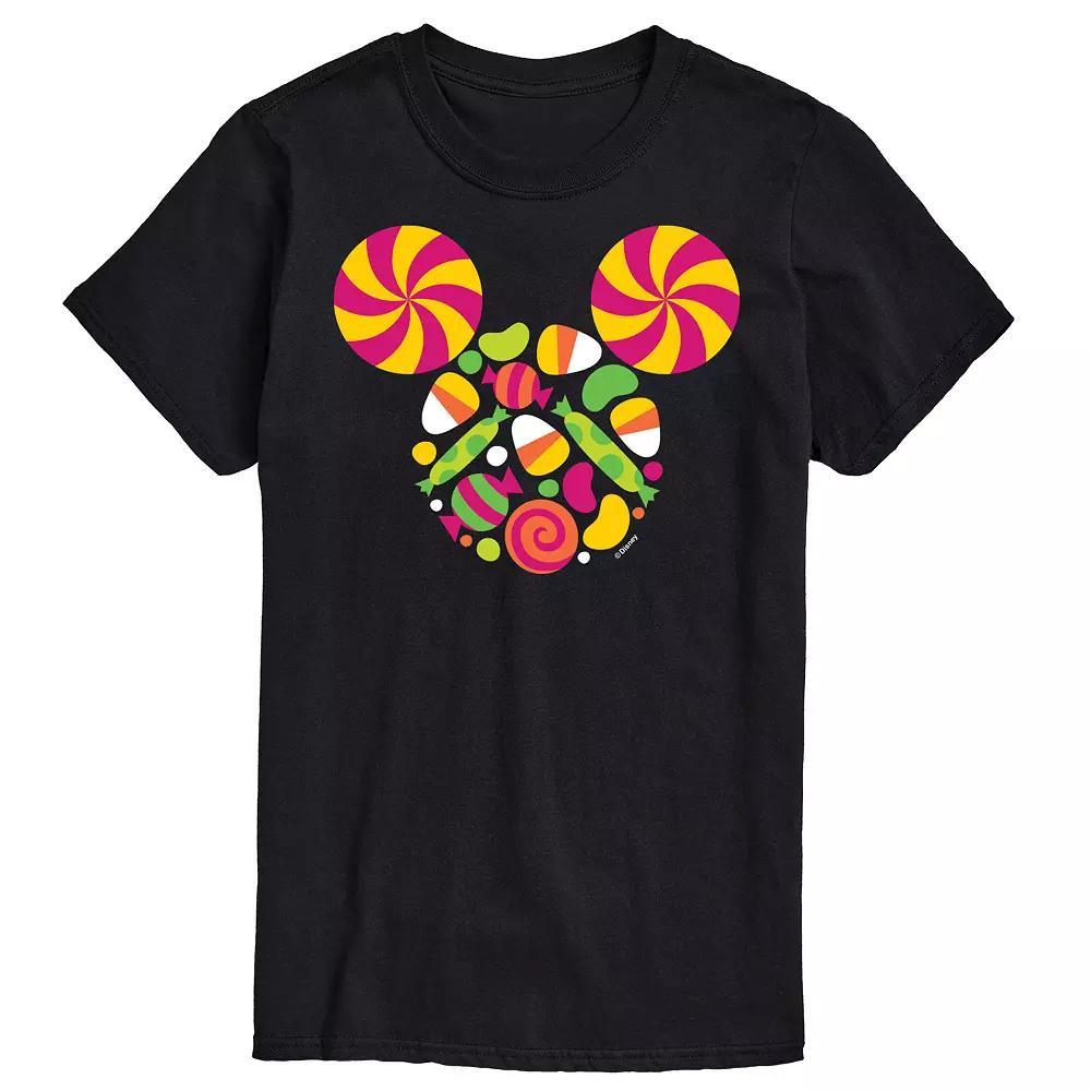 Disneys Mickey Mouse & Friends Big & Tall Mickey Head Candy Graphic Tee, Mens Product Image