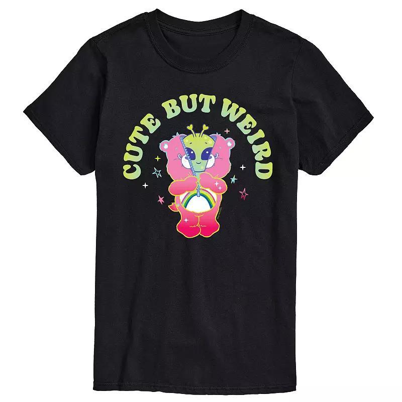 Mens Care Bears Cute But Weird Graphic Tee Blue Product Image