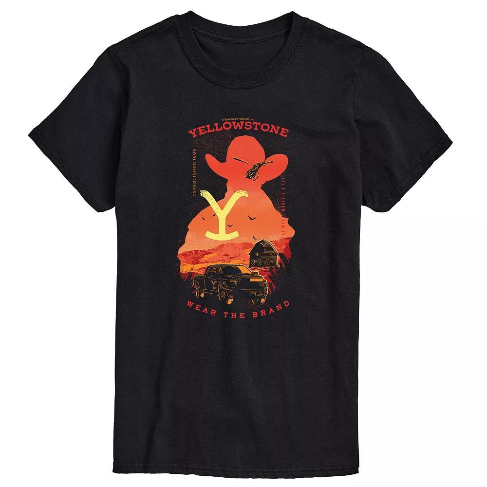 Big & Tall Yellowstone Silhouette Tee, Mens Product Image