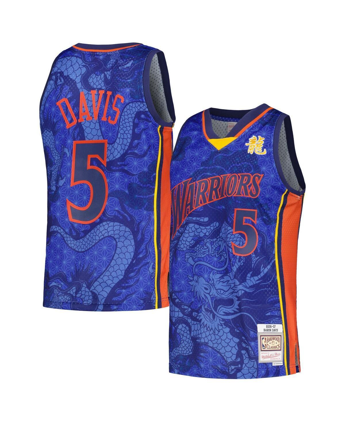 Men's Mitchell & Ness Baron Davis Royal Golden State Warriors 2006/07 Hardwood Classics Asian Heritage 6.0 Swingman Throwback Player Jersey, Size: XL, Blue Product Image