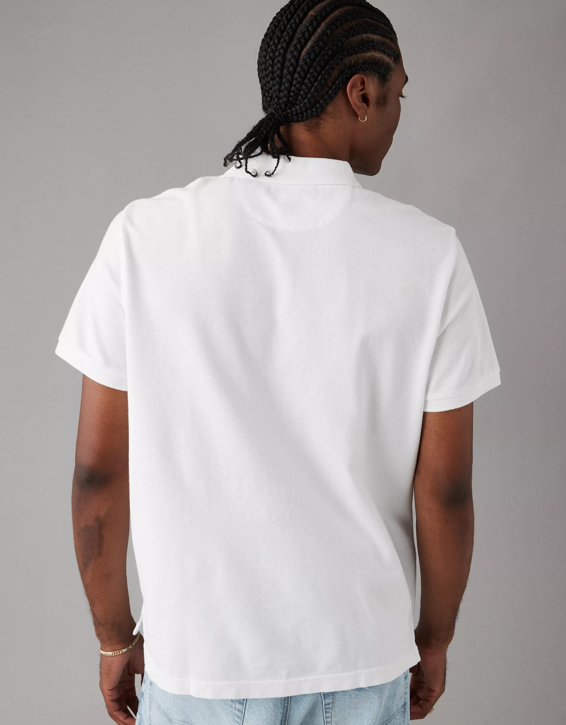 AE Lived-In Pique Polo Shirt Product Image