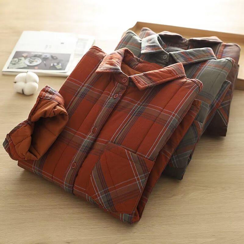 Long-Sleeve Plaid Shirt Product Image