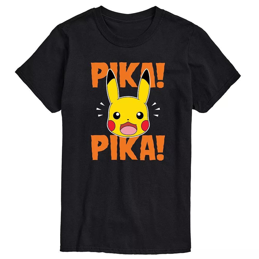 Mens Pokemon Pika Pika Scared Graphic Tee Product Image
