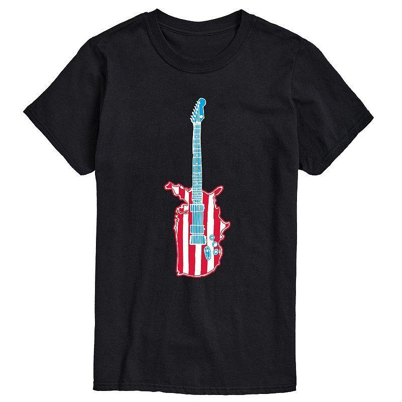 Big & Tall USA Guitar Tee, Mens Product Image