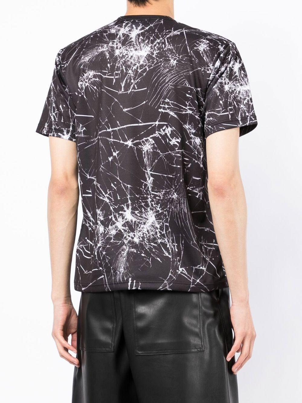 Swoosh-print cracked T-shirt Product Image