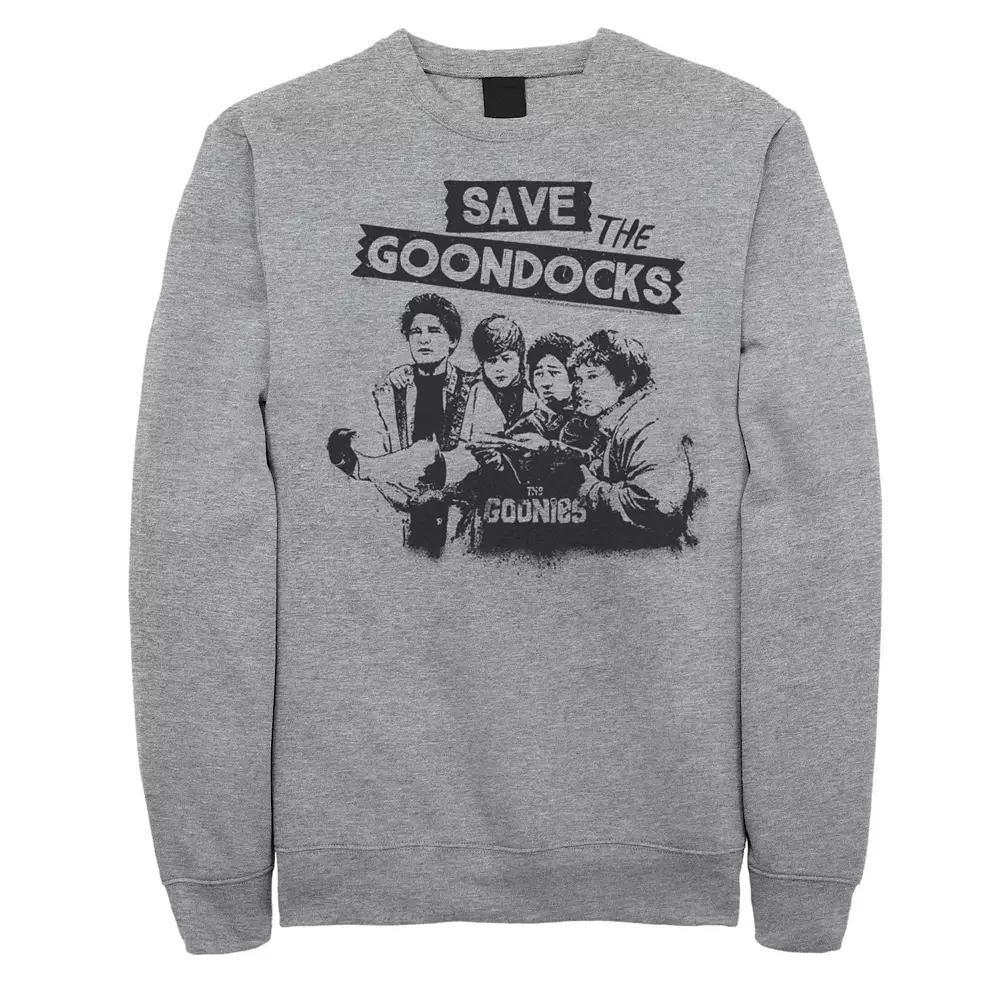 Men's The Goonies Save The Goondocks Text Sweatshirt, Size: XXL, Athletic Grey Product Image