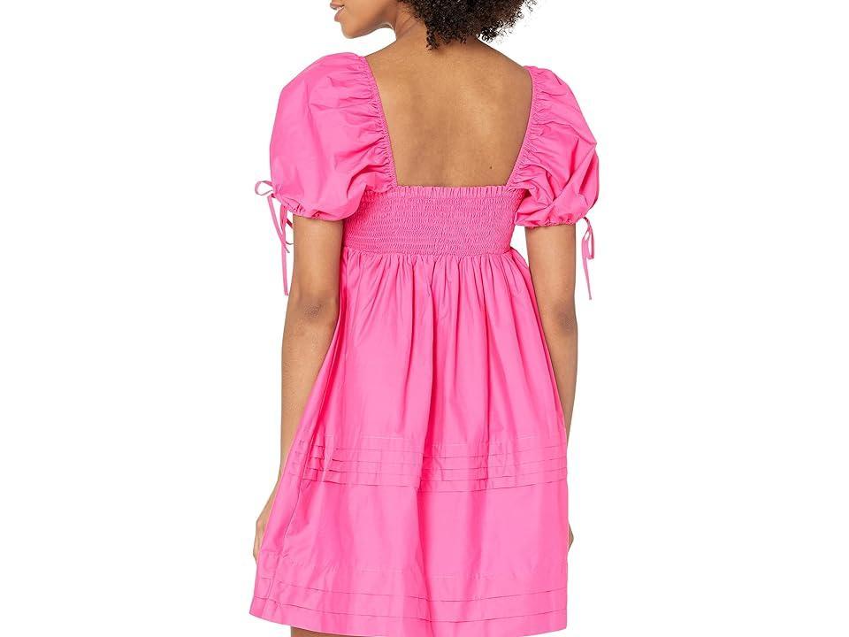 English Factory Pleated Detail Puff Sleeve Mini Dress Women's Dress Product Image