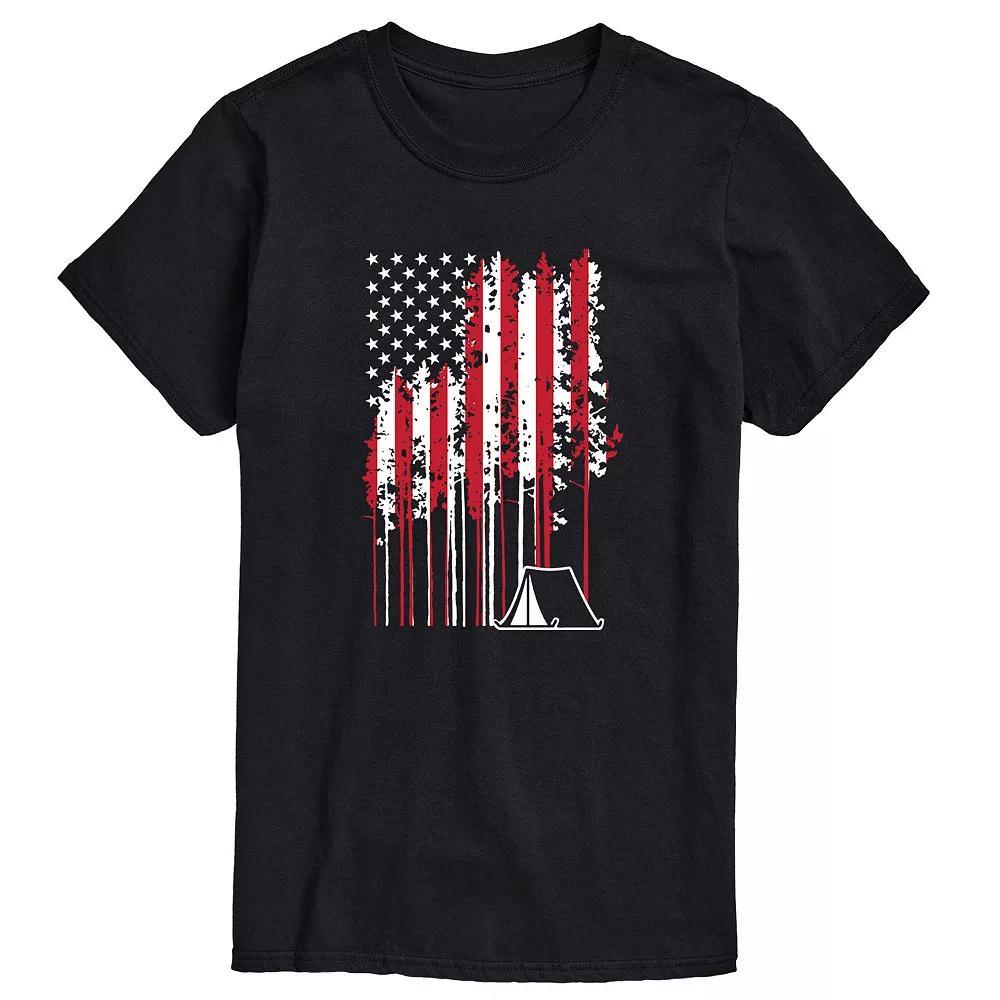 Mens Camp Pines American Flag Tee Product Image