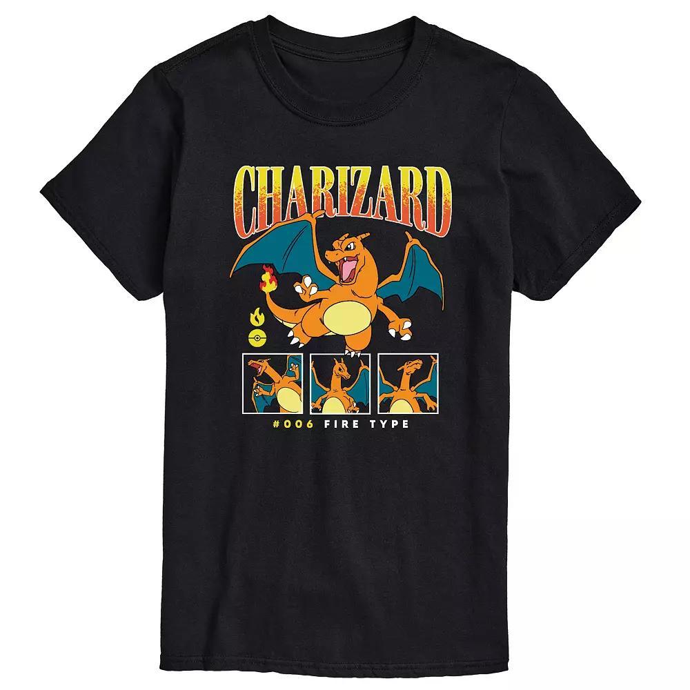 Big & Tall Pokemon Charizard Graphic Tee, Men's, Size: XL Tall, Black Product Image