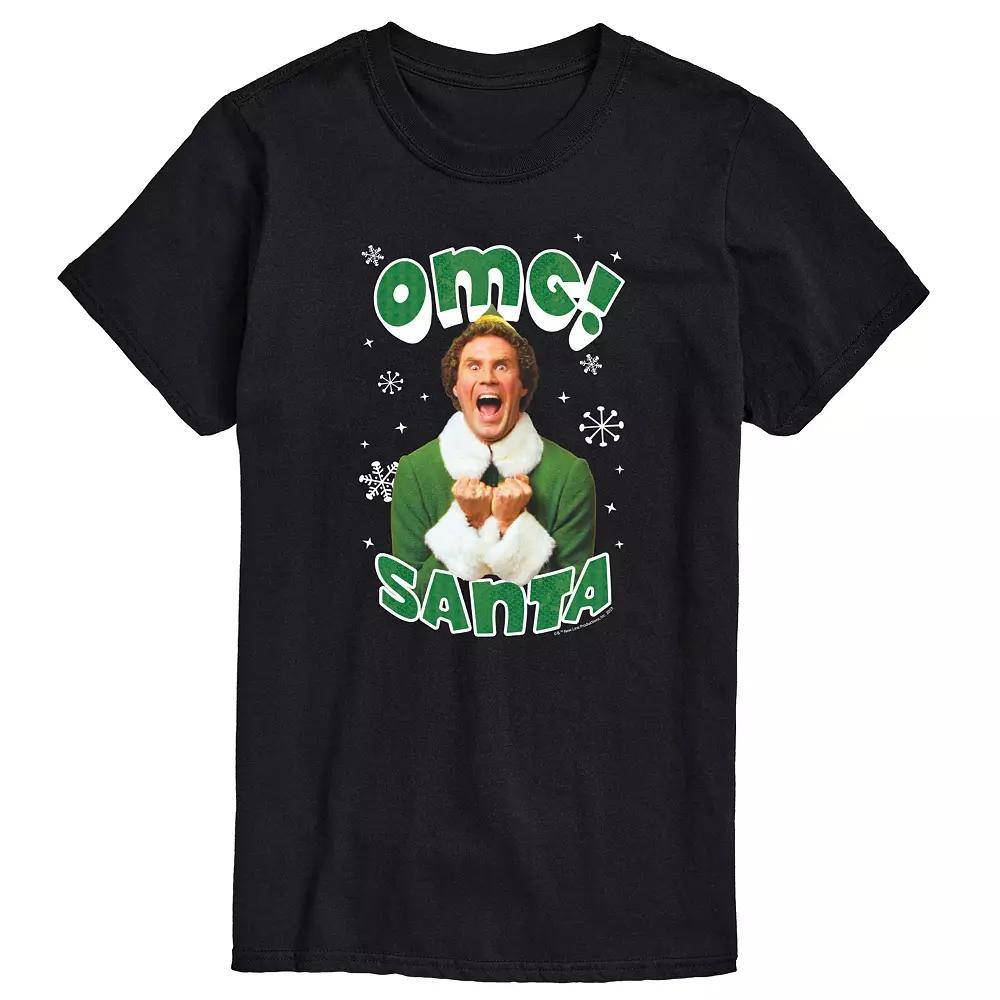 Men's Elf OMG Santa Elf Tee, Size: Medium, Black Product Image
