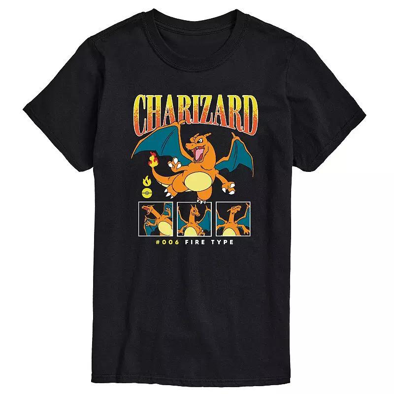 Big & Tall Pokemon Charizard Graphic Tee, Men's, Size: XL Tall, Black Product Image