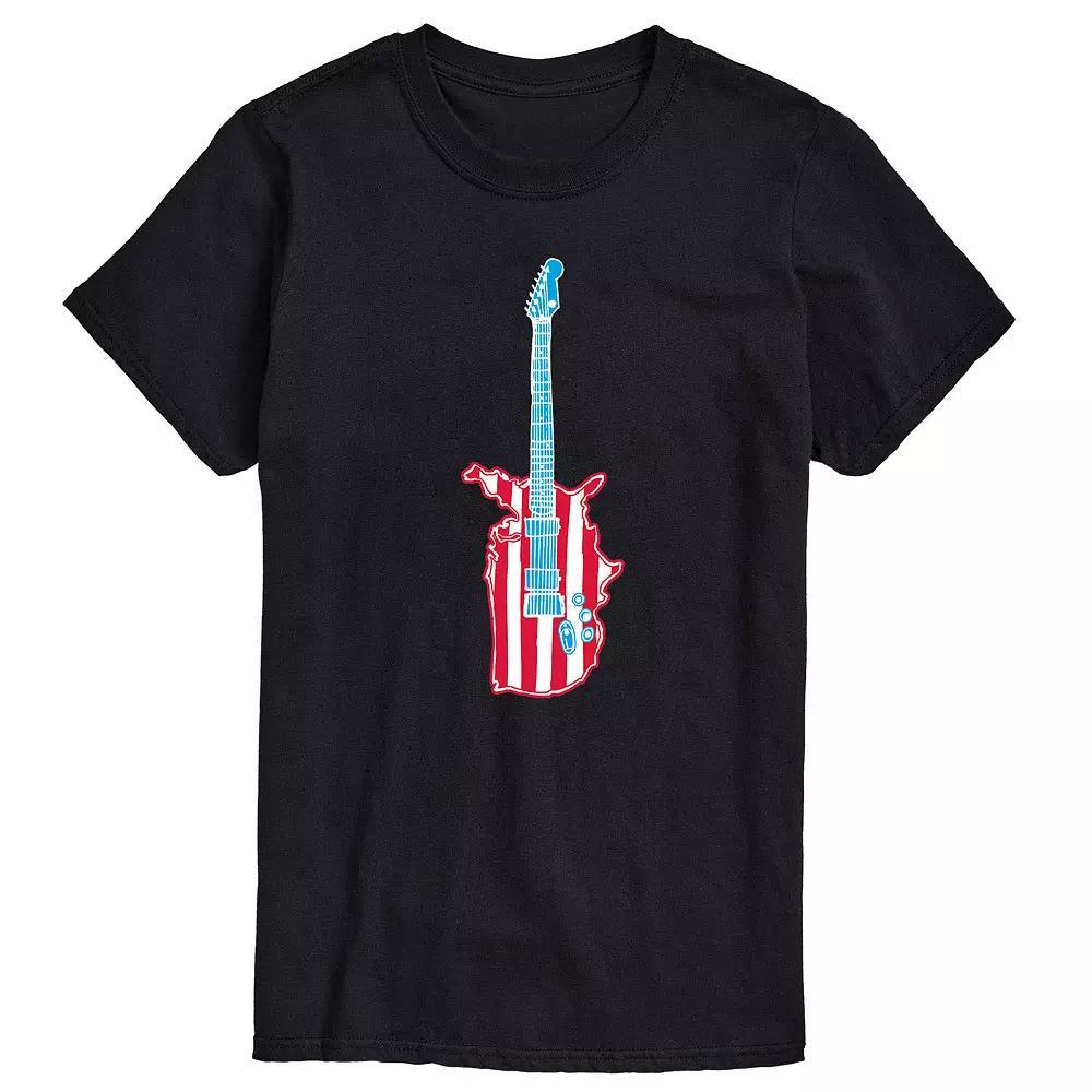 Big & Tall USA Guitar Tee, Mens Product Image