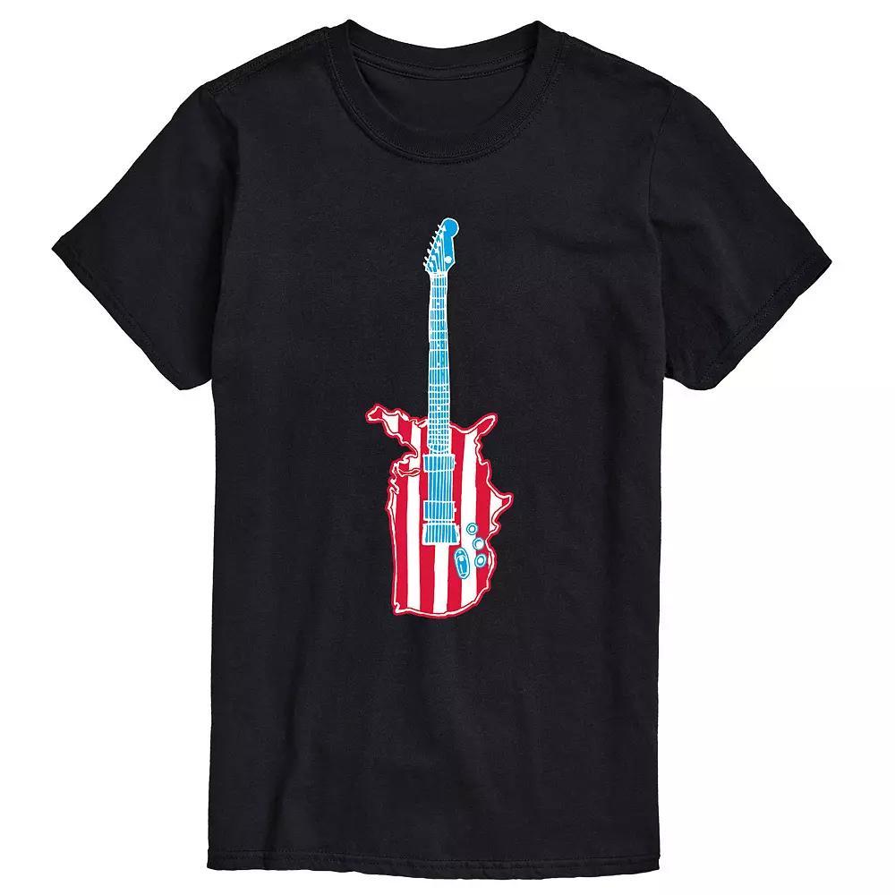 Big & Tall USA Guitar Tee, Mens Product Image