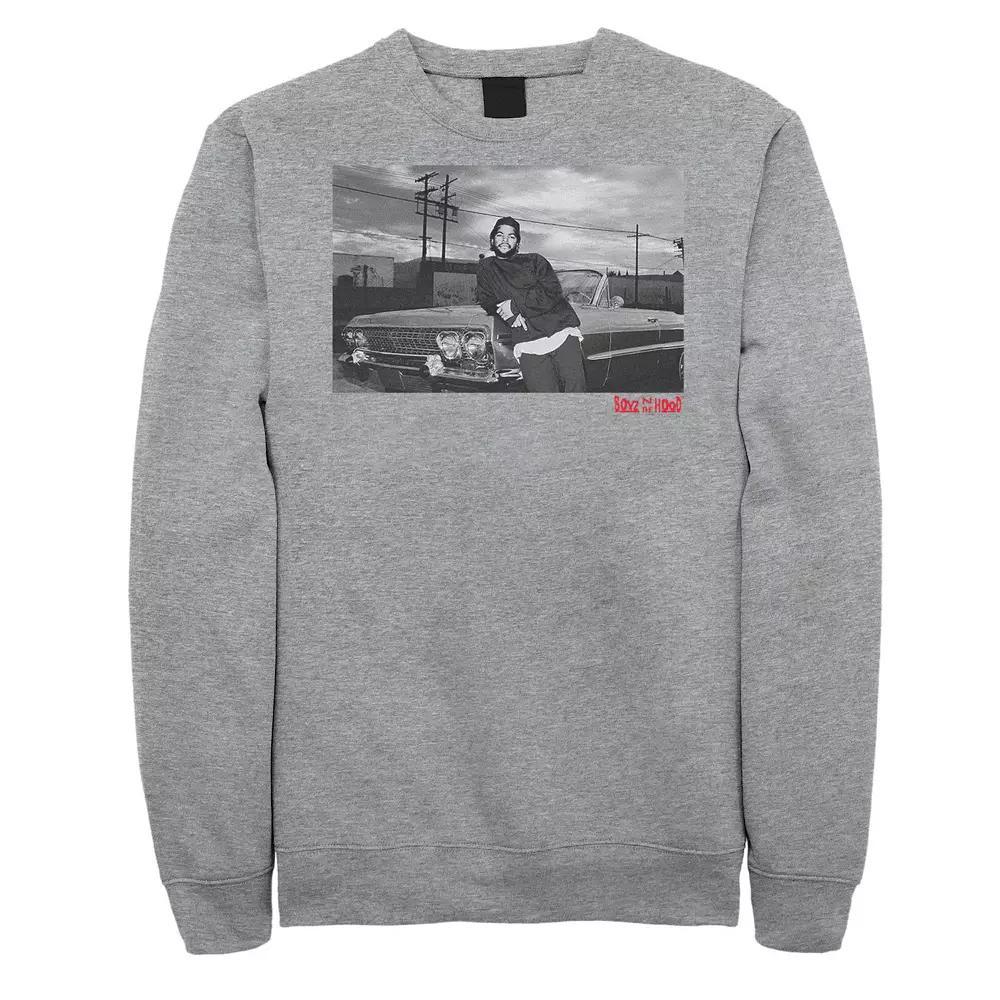 Big & Tall Boyz N The Hood Doughboy Leaning On Impala Fleece Sweatshirt, Men's, Size: 3XL, Athletic Grey Product Image