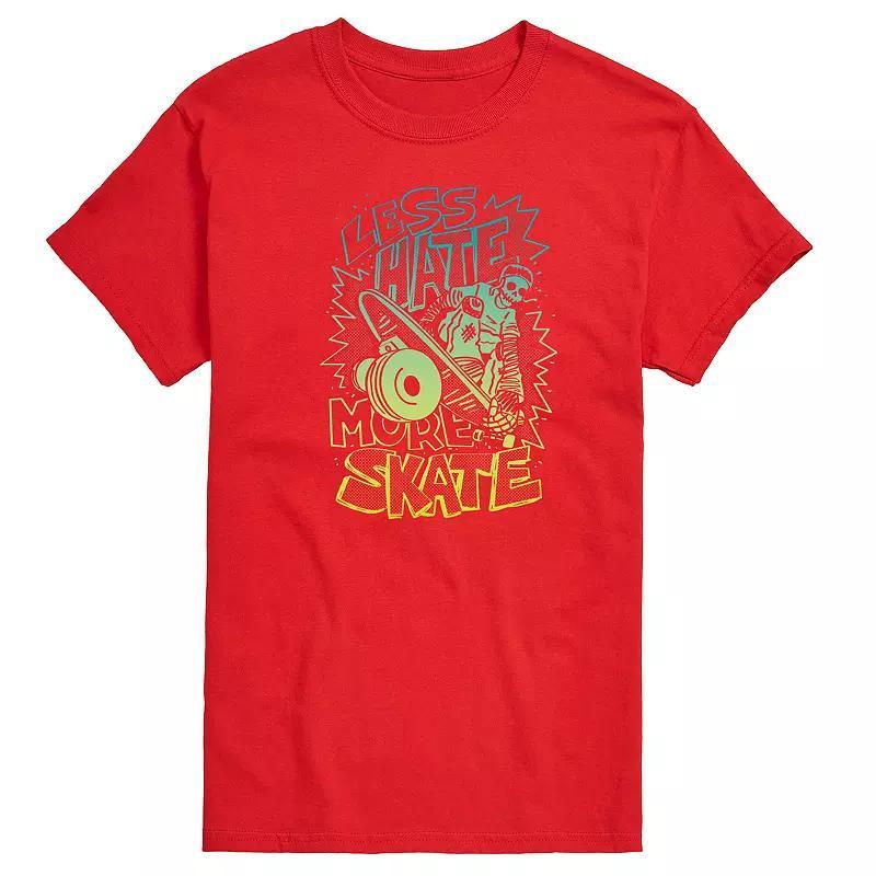 Mens Less Hate More Skate Graphic Tee Product Image