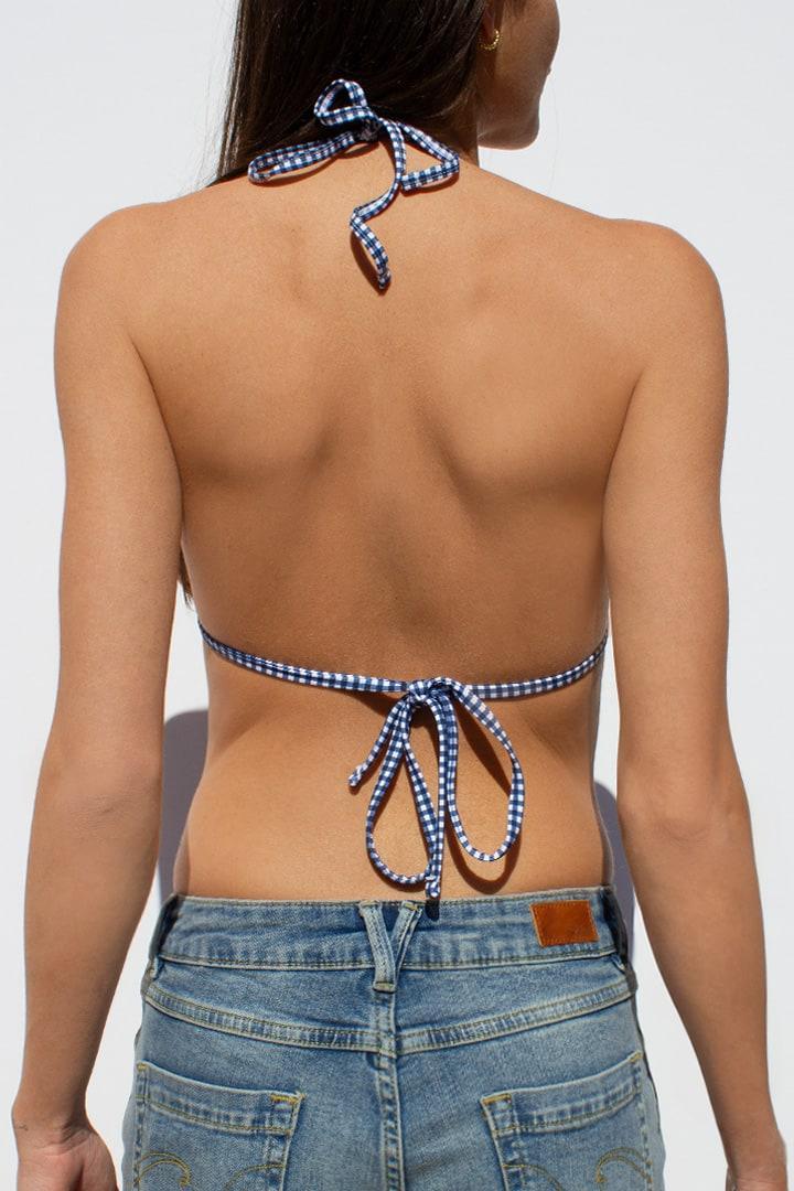 Triangle bikini top with ruffles Product Image