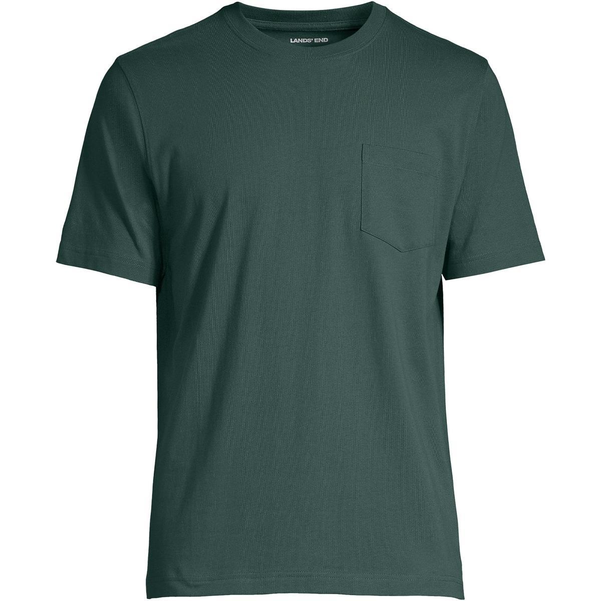 Big & Tall Lands' End Super Pocket Tee, Men's, Size: Large Tall, Gray Grey Product Image