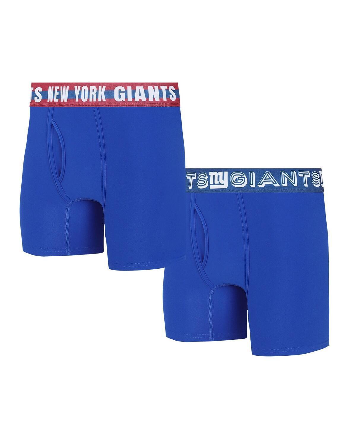 Men's Concepts Sport New York Giants Gauge Knit Boxer Brief Two-Pack, Size: Large, Blue Product Image