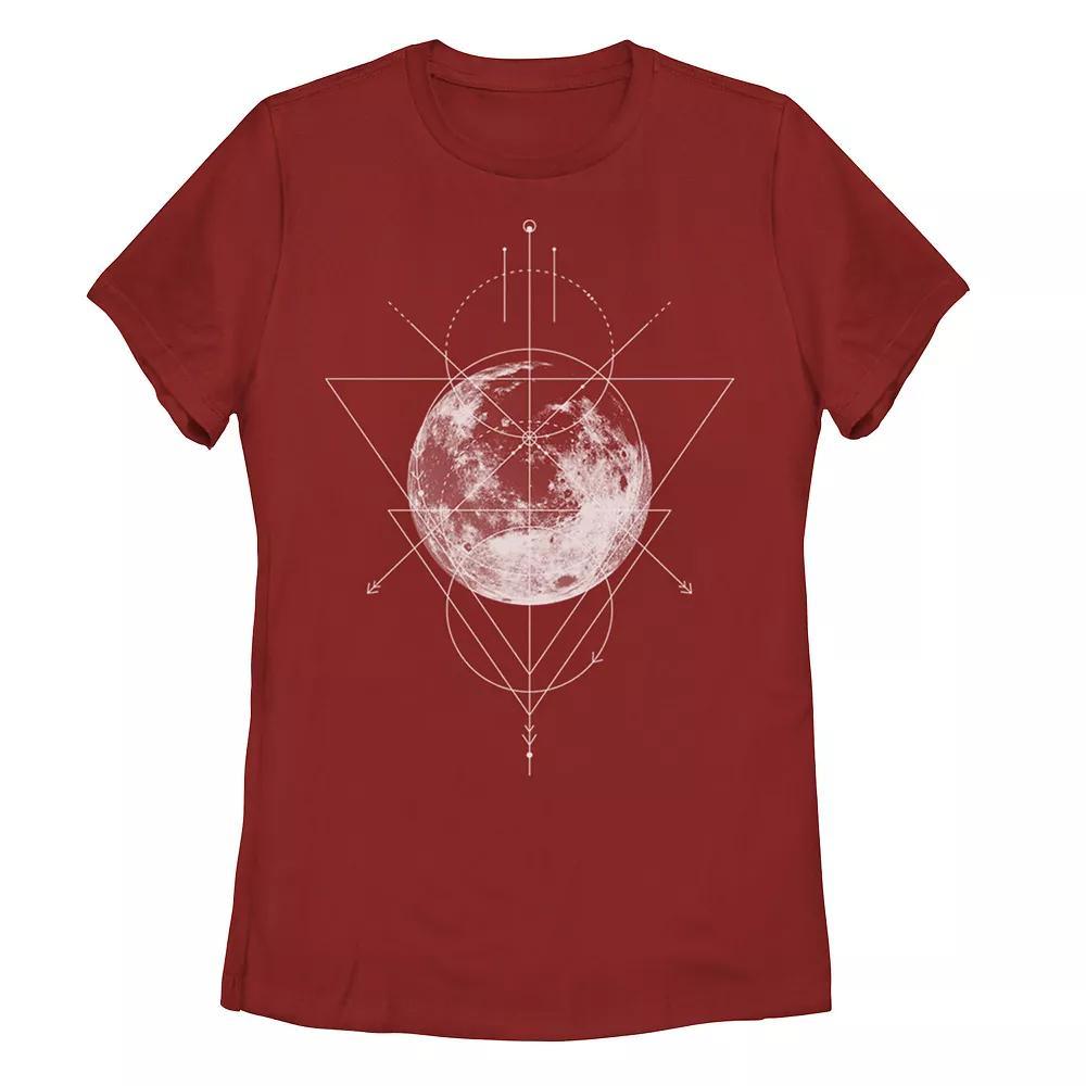 Juniors' Geometric Moon Galactic Graphic Tee, Girl's, Size: XL, Blue Product Image