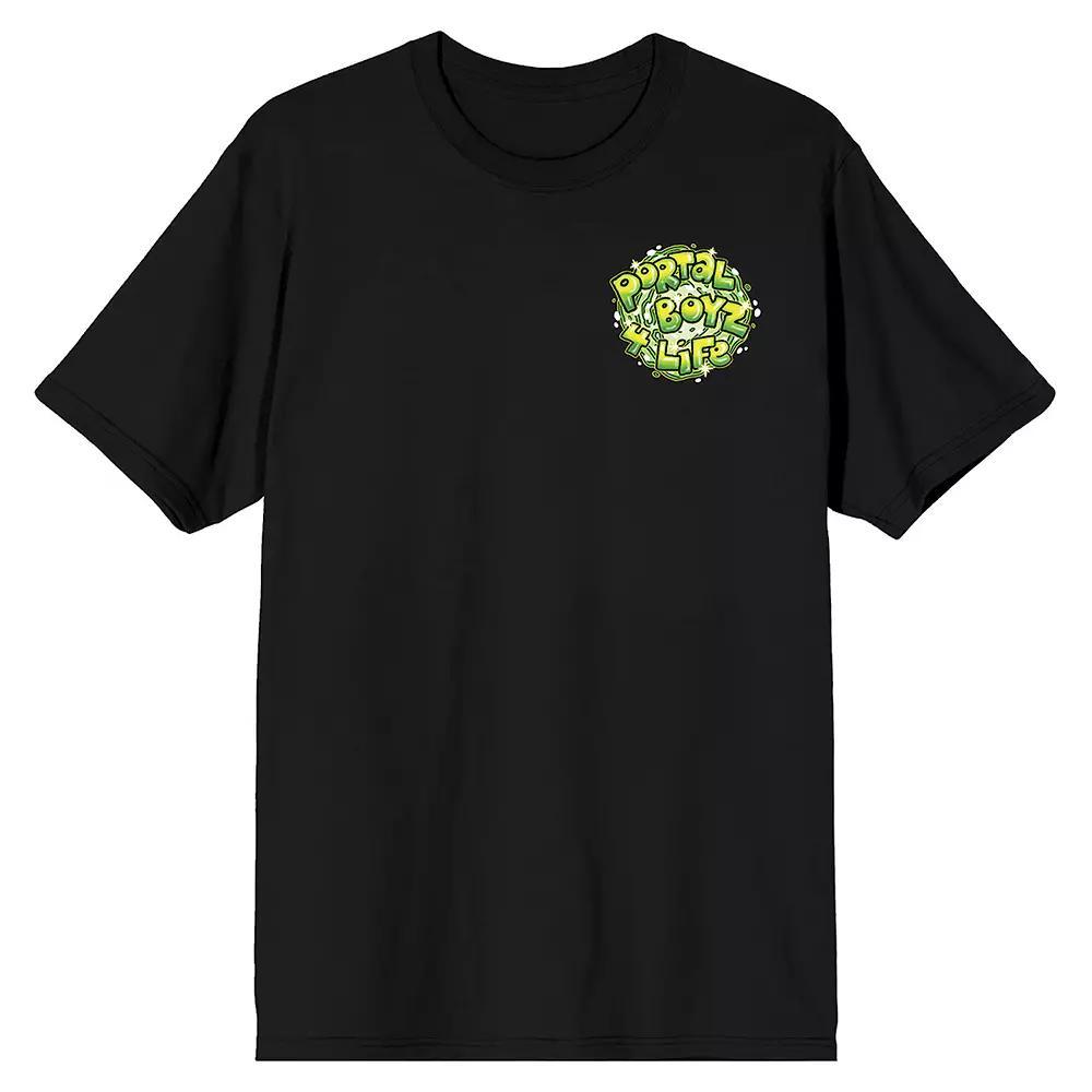 Men's Rick & Morty Portal Boyz Short Sleeve Graphic T-Shirt, Size: Small, Black Product Image