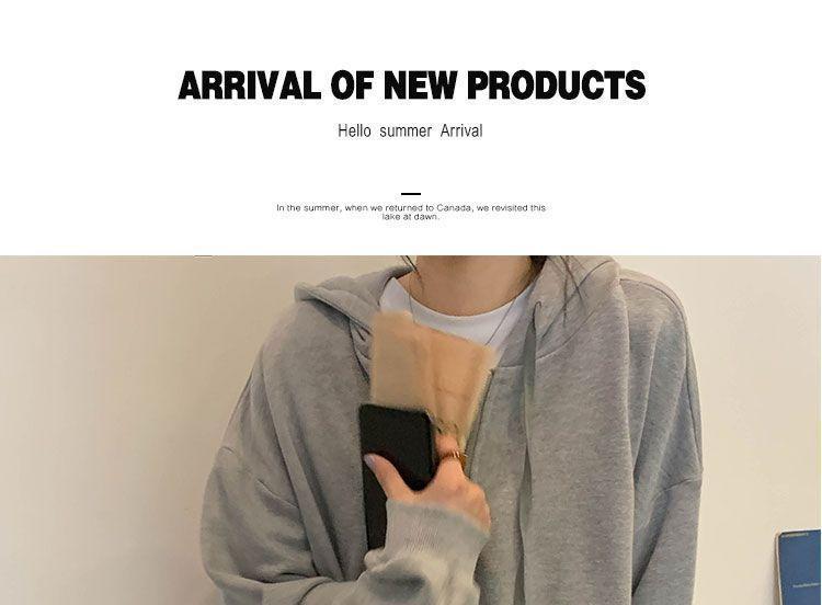 Plain Zip Hoodie Product Image